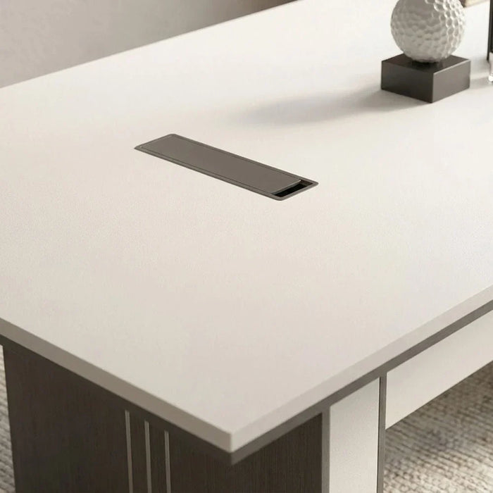 Skive Meeting/Conference Table-Grey/White-With 5-Year Warranty