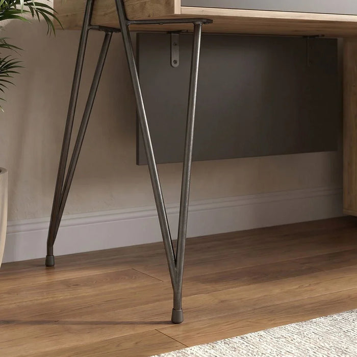 Haslev Office Desk-Antique Oak-With 5-Year Warranty