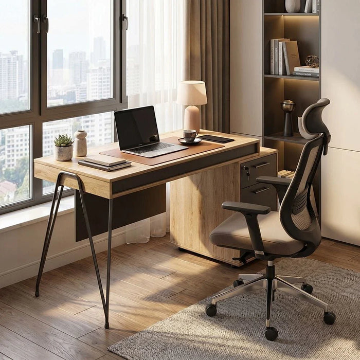 Haslev Office Desk-Antique Oak-With 5-Year Warranty