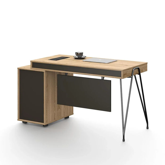Haslev Office Desk-Antique Oak-With 5-Year Warranty