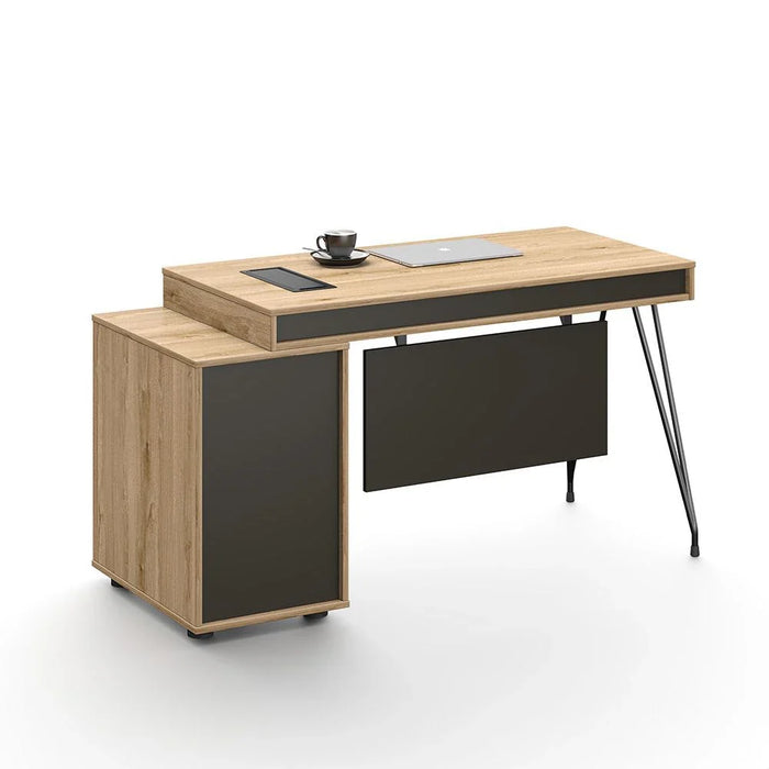 Haslev Office Desk-Antique Oak-With 5-Year Warranty