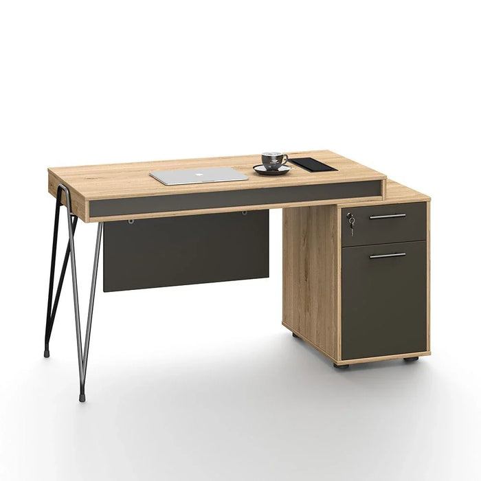 Haslev Office Desk-Antique Oak-With 5-Year Warranty