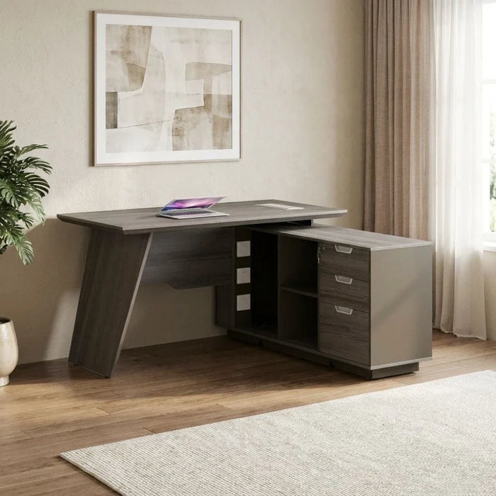 Hammel Executive Office Desk-Dark Teakwood-With 5-Year Warranty