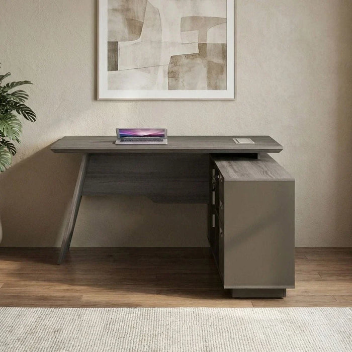 Hammel Executive Office Desk-Dark Teakwood-With 5-Year Warranty