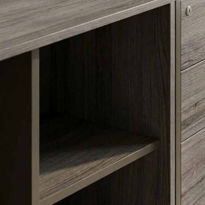 Hammel Executive Office Desk-Dark Teakwood-With 5-Year Warranty