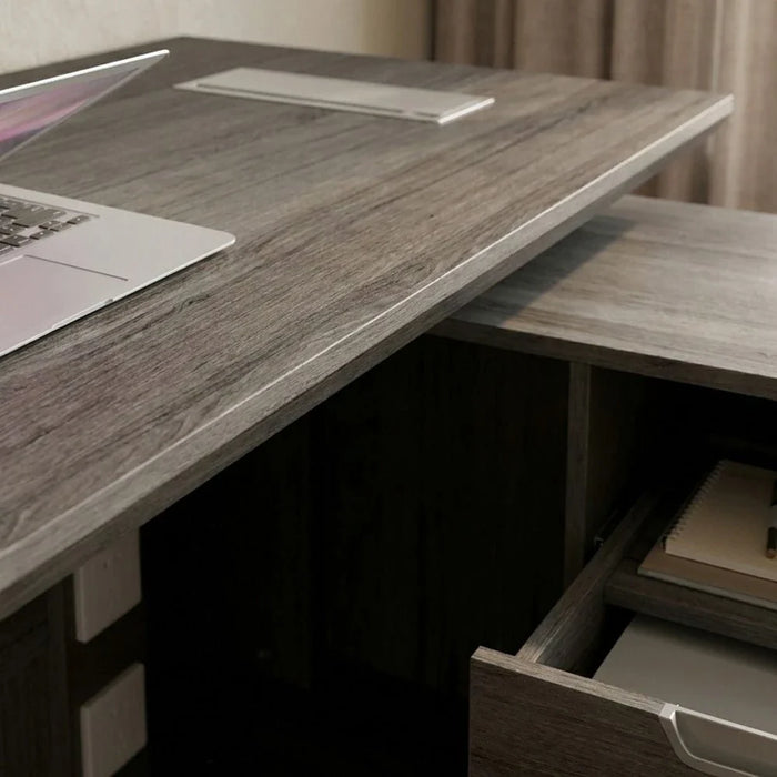 Hammel Executive Office Desk-Dark Teakwood-With 5-Year Warranty