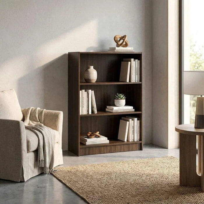 Kernel 3 Tier Bookcase- Walnut