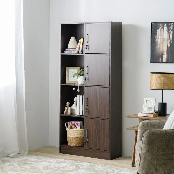 Bush 4 Door Storage Cabinet - Walnut