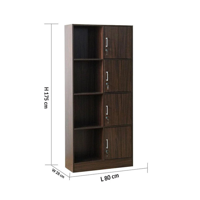 Bush 4 Door Storage Cabinet - Walnut
