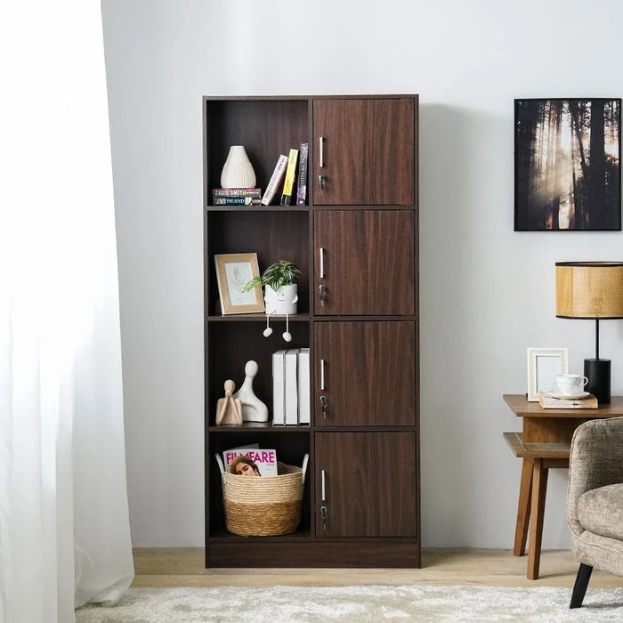 Bush 4 Door Storage Cabinet - Walnut