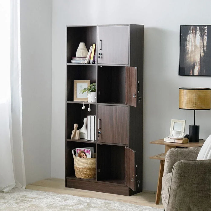 Bush 4 Door Storage Cabinet - Walnut