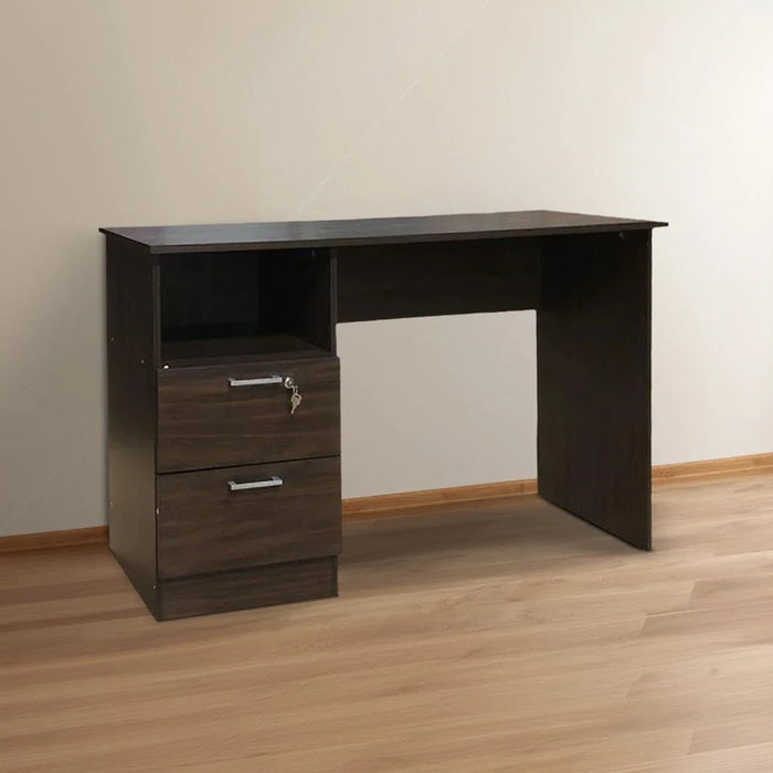 Jabal Study Desk With 2 Drawer-Walnut