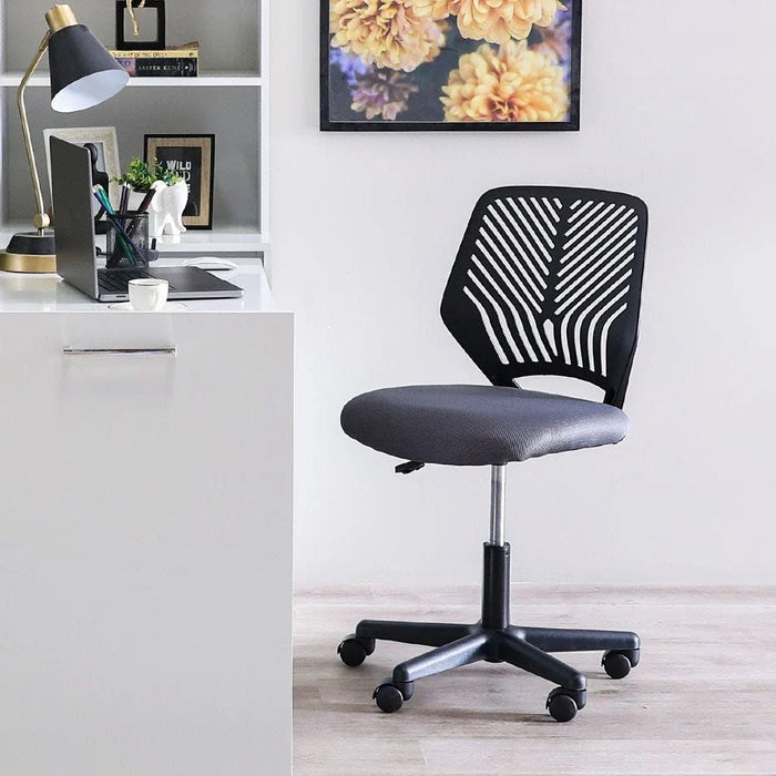 Melodica Mid Back Office Chair - Dark Grey - With 2-Year Warranty