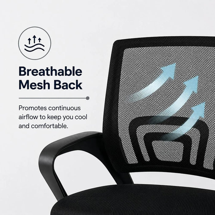 Herald Visitor Chair - Black - With 2-Year Warranty
