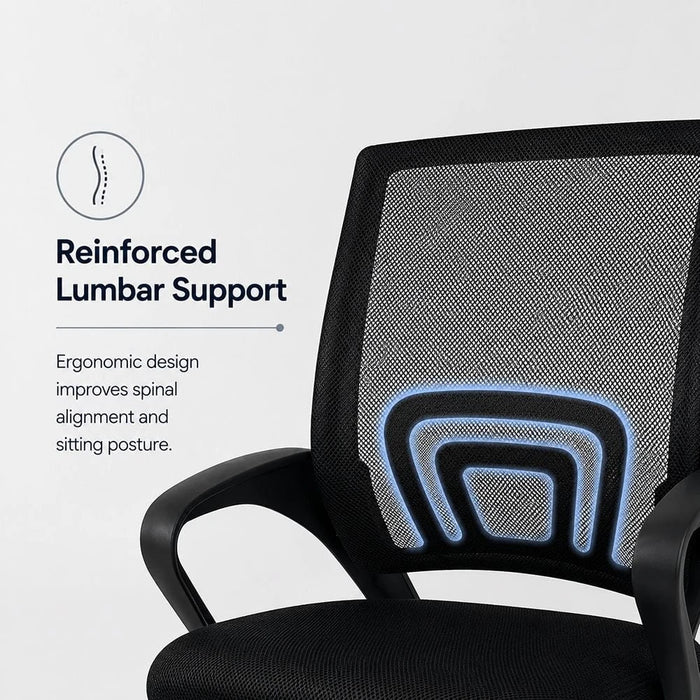 Herald Visitor Chair - Black - With 2-Year Warranty