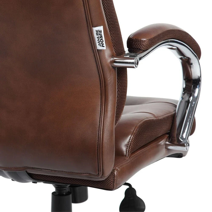 Harland High Back Office Chair - Dark Brown - With 2-Year Warranty
