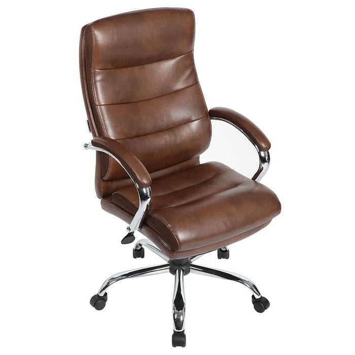 Harland High Back Office Chair - Dark Brown - With 2-Year Warranty
