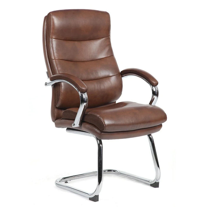 Harland Visitor Back Office Chair-Dark Brown