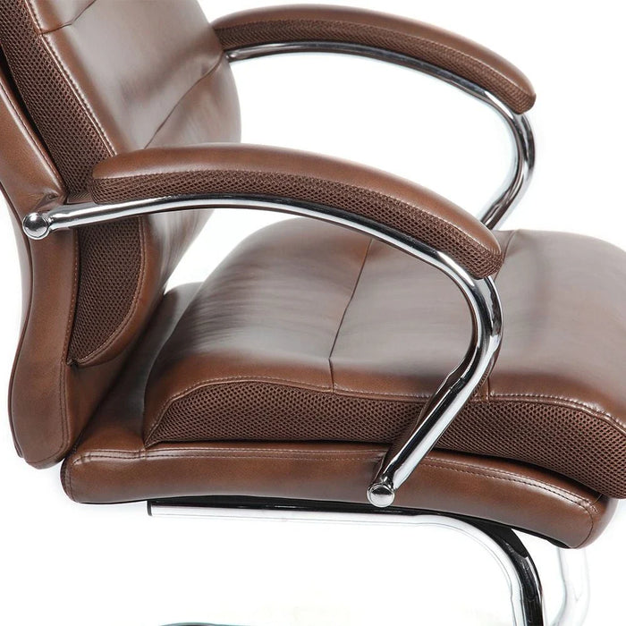Harland Visitor Back Office Chair-Dark Brown