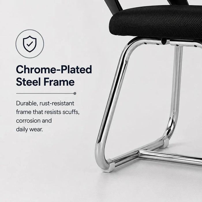 Herald Visitor Chair - Grey/Black - With 2-Year Warranty