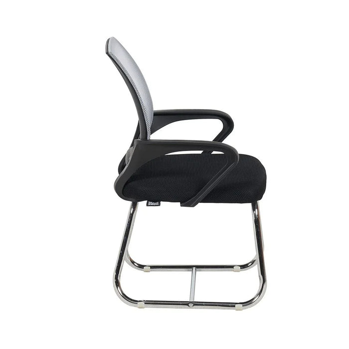 Herald Visitor Chair - Grey/Black - With 2-Year Warranty