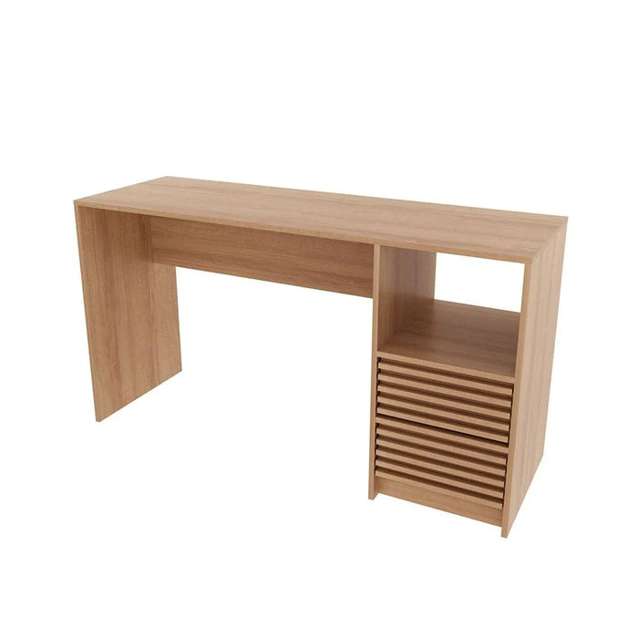 Easton Study Desk with 2 Drawers-Light Brown-With 2-Year Warranty
