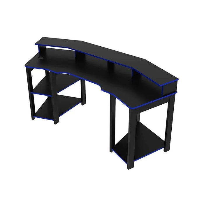 Atlaz Large Gaming Desk - Blue/Black