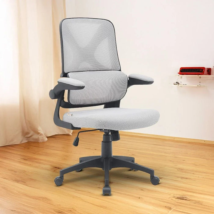 Nevel Mid Back Office Chair-Grey/Black-With 3-Year Warranty