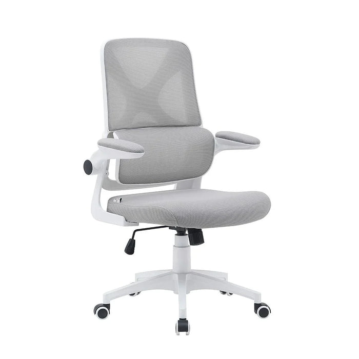 Nevel Mid-Back Office Chair-Grey/White-With 3-Year Warranty