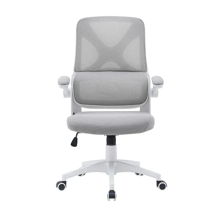 Nevel Mid-Back Office Chair-Grey/White-With 3-Year Warranty