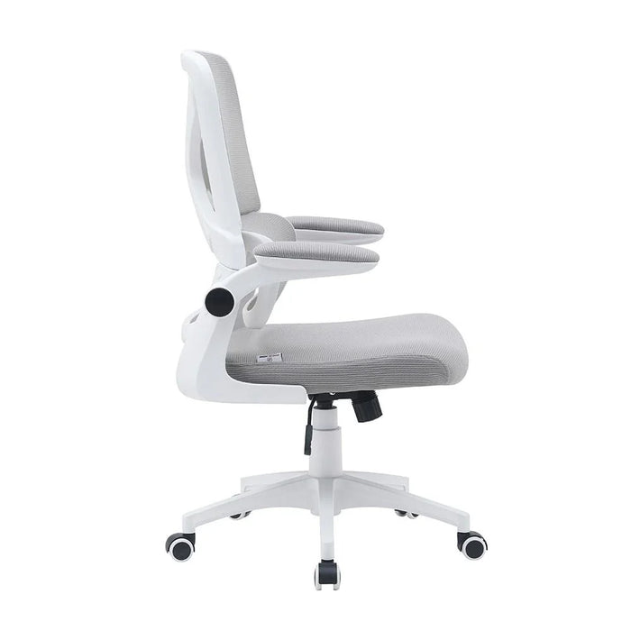 Nevel Mid-Back Office Chair-Grey/White-With 3-Year Warranty