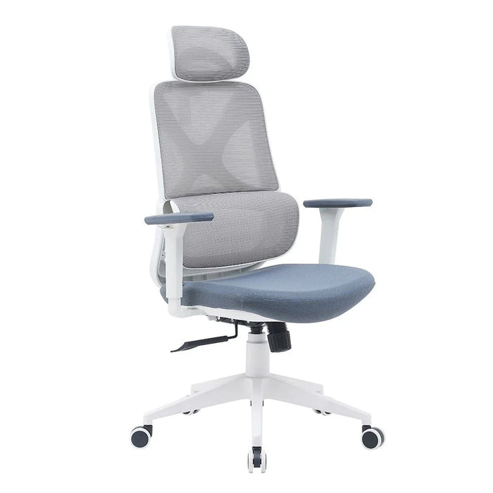 Norway High-Back Office Chair-Grey/White-With 3-Year Warranty