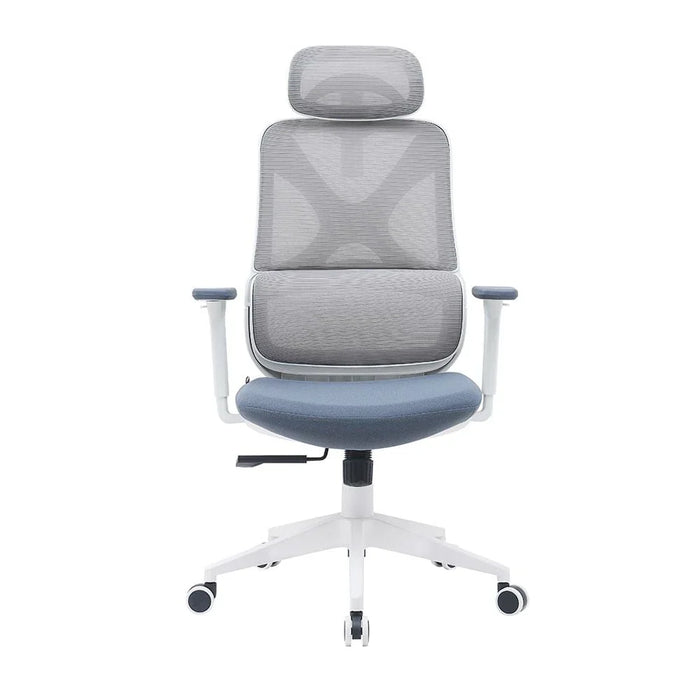 Norway High-Back Office Chair-Grey/White-With 3-Year Warranty