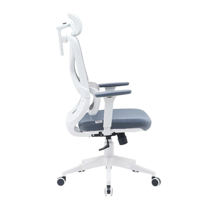 Norway High-Back Office Chair-Grey/White-With 3-Year Warranty