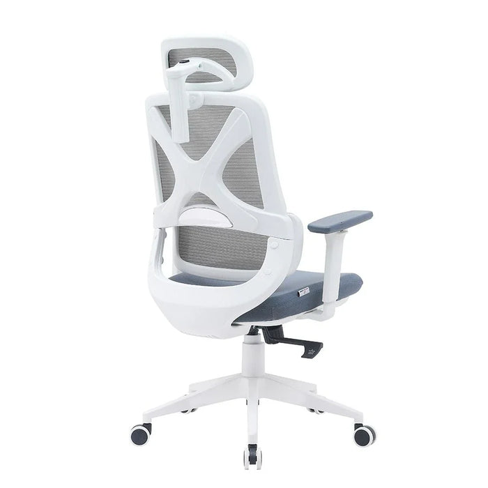 Norway High-Back Office Chair-Grey/White-With 3-Year Warranty