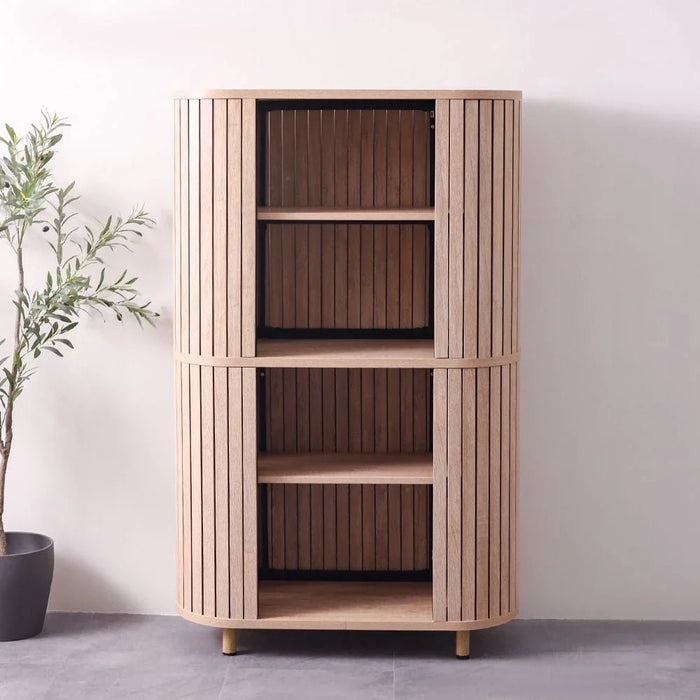 Calibra Bookcase-Whitewash Oak-With 2-Year Warranty
