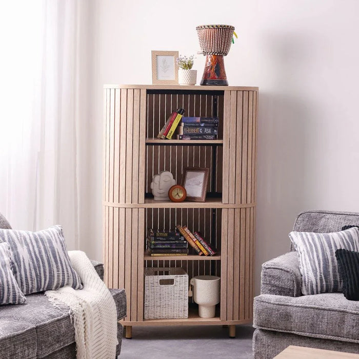 Calibra Bookcase-Whitewash Oak-With 2-Year Warranty
