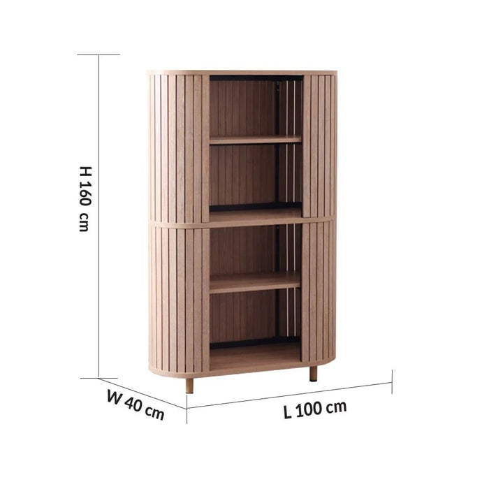 Calibra Bookcase-Whitewash Oak-With 2-Year Warranty