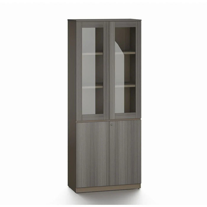 Eupen 4-Door Book Case-Grey-With 5-Year Warranty