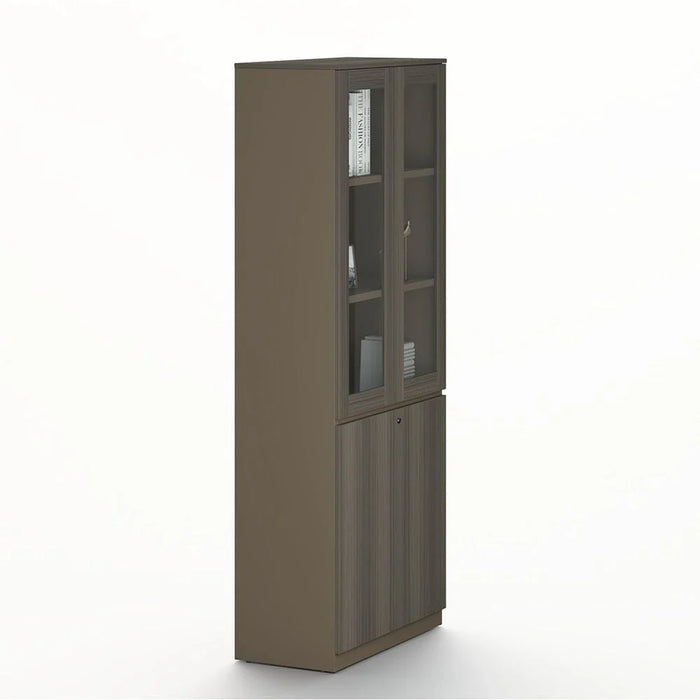 Eupen 4-Door Book Case-Grey-With 5-Year Warranty