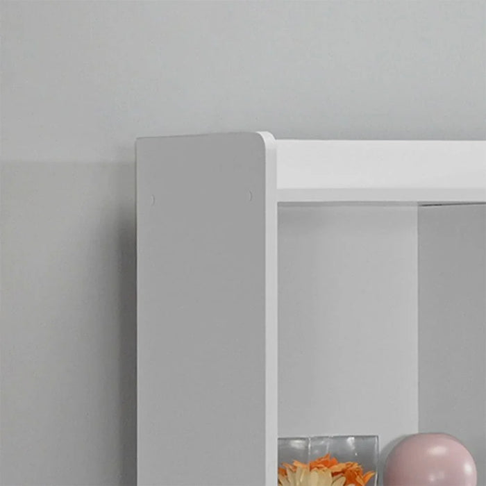 Supreme 2-Door Bookcase with Open Shelves - White - With 2-Year Warranty