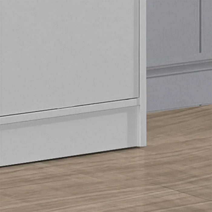 Supreme 2-Door Bookcase with Open Shelves - White - With 2-Year Warranty
