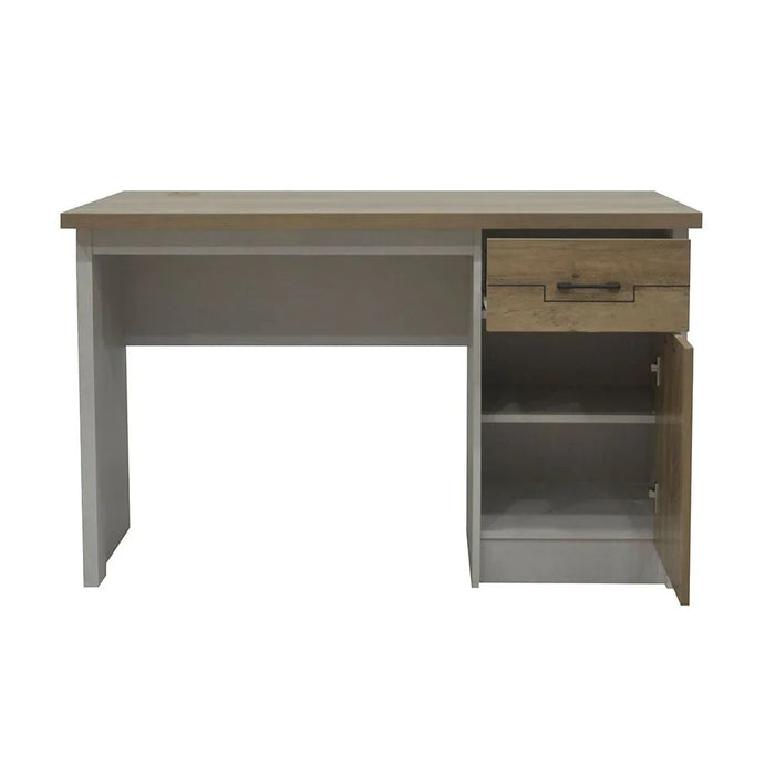 Swann 1-Door & 1-Drawer Study Desk - Summer Oak/Pearl White - With 2-Year Warranty