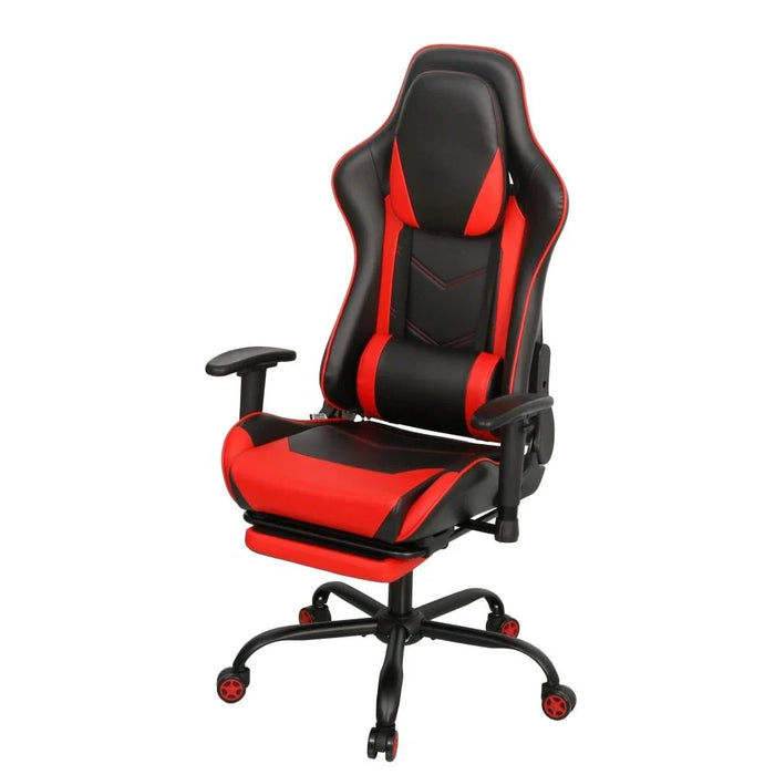Belanda Gaming Chair with Footrest - Black/Red - With 2-Year Warranty