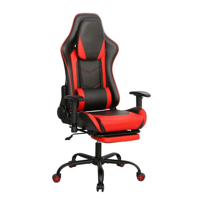 Belanda Gaming Chair with Footrest - Black/Red - With 2-Year Warranty