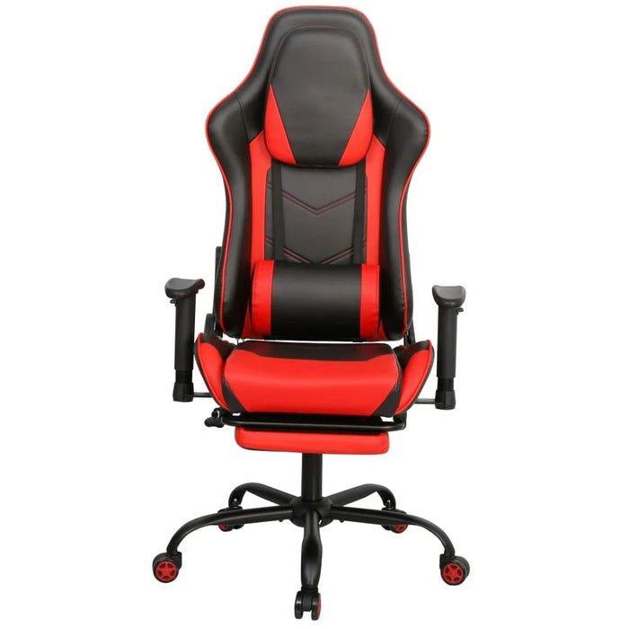 Belanda Gaming Chair with Footrest - Black/Red - With 2-Year Warranty