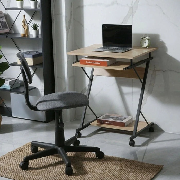 Anhalt Set Of 2 Of Desk And Study Chair -Light Oak/Grey