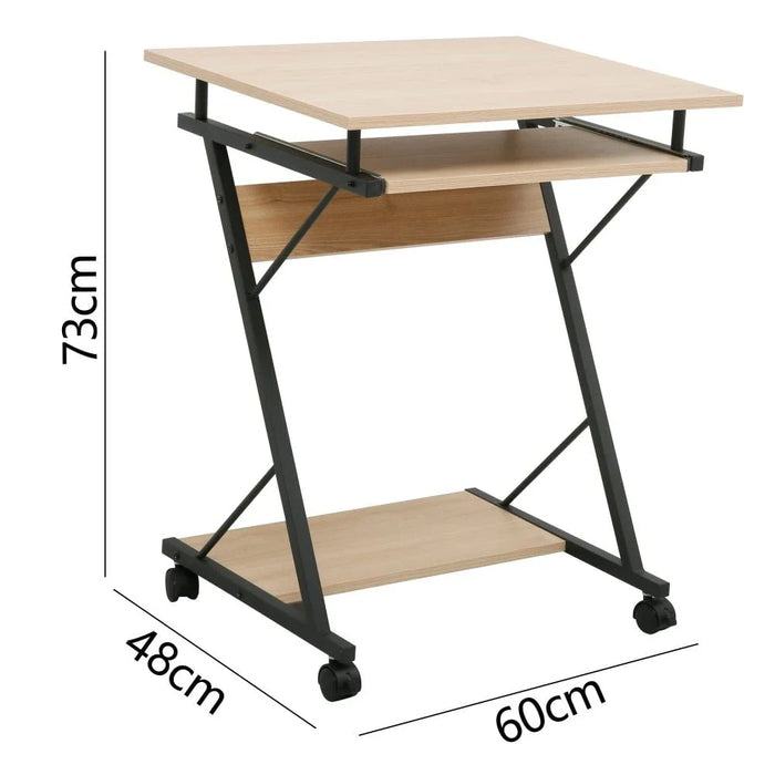 Anhalt Set Of 2 Of Desk And Study Chair -Light Oak/Grey