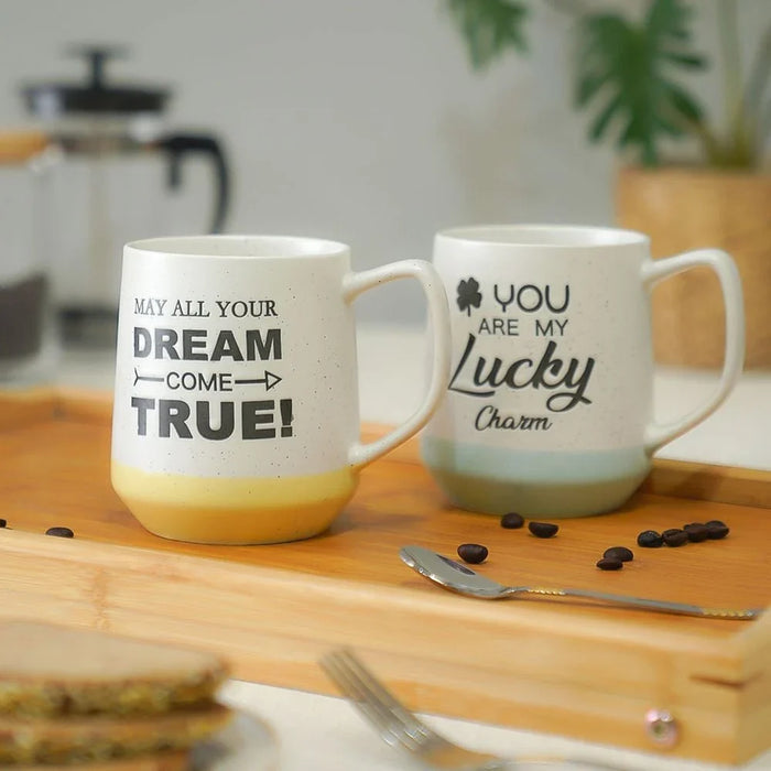 Danube Essential 2-Piece New Bone China Mug Set Blue 535ml