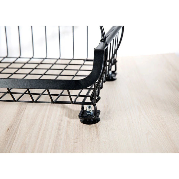 Atticus 2 Tier Iron Storage Cart With Tray Black 41 X 29 X 37 Cm